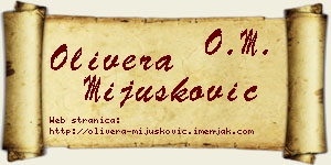 Olivera Mijušković vizit kartica
